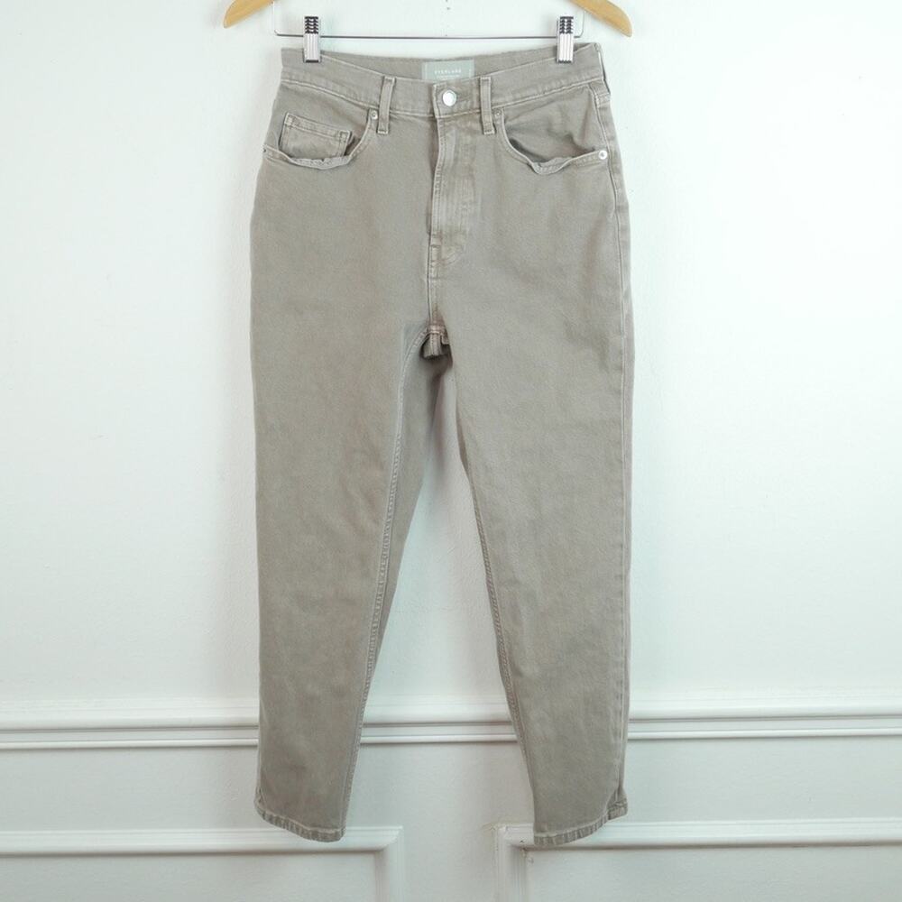 Everlane Original Cheeky Jean 27 Crop High Rise Taupe Organic Cotton‎ Minimal